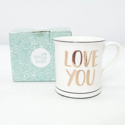Mugg (Gold Love You Mug) från Sass & Belle