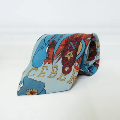 Cravate (Bleu, Multicolore) de Iceberg Soie