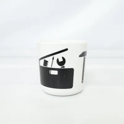 Drinkglas (Wit, Zwart) van Design Letters