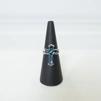 Ring (Silber, Grün) Unbekanntes Metall