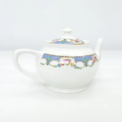 Teapot (White, Multicolored)