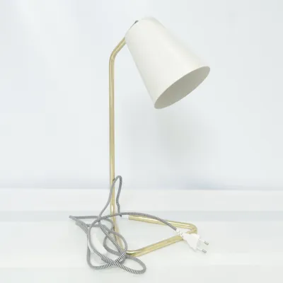 Bordlampe (Beige, Guld)