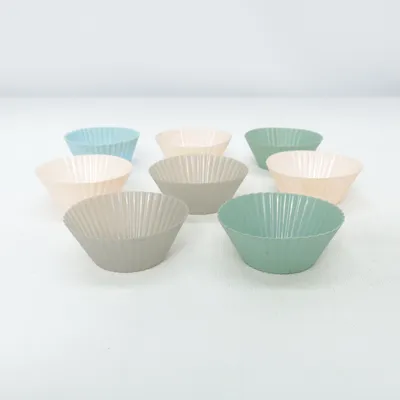 Muffin molds (Green, Pink, Blue)
