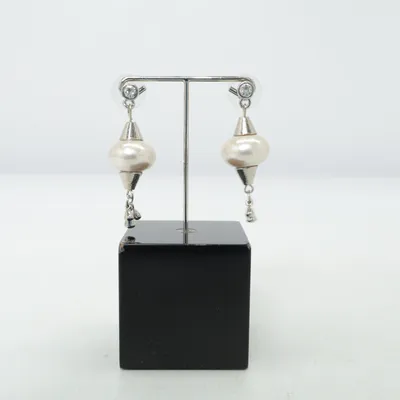 Boucles d'oreilles (Blanc, Argent) de Fashion Jewelry Métal inconnu