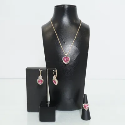 Smyckesset (Guldfärgad, Rosa, Silverfärgad) Plast