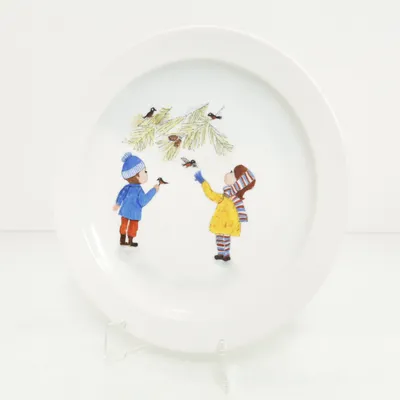 Tallrik (Vit, Flerfärgad)