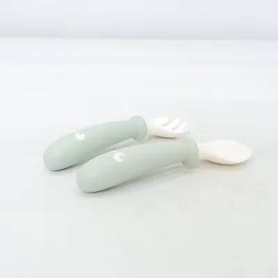 Children's cutlery (Green, White) from BabyBjörn