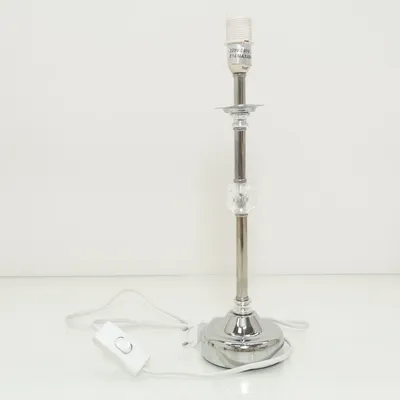 Lamp base (Silver, Transparent, White)