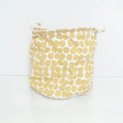 Förvaringskorg (Gul, Vit)