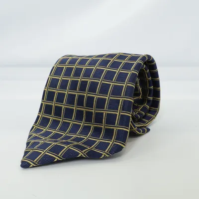 Tie (Blue, Yellow) from Aquascutum Silk