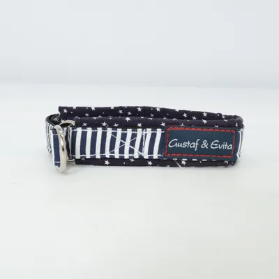 Dog collar (Blue, White) from Gustaf & Evita