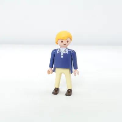 Speelgoedfiguur (Blauw, Beige, Geel) van Geobra