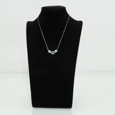 Necklace (Blue, Silver) from Swarovski Unknown metal