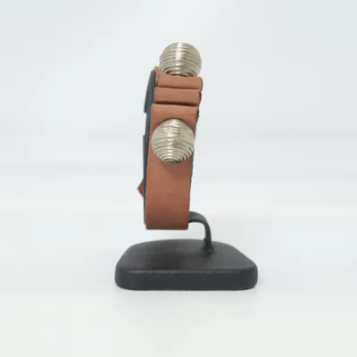 Bracelet (Brown, Silver) from Yvonne Koné Leather