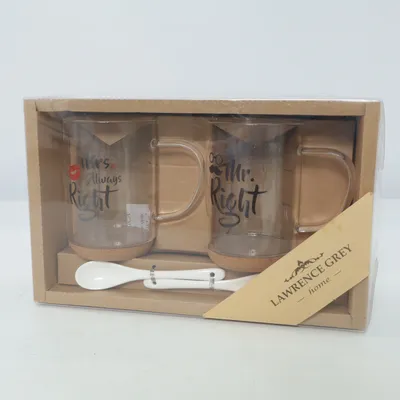 Tasse (Transparent, Marron, Blanc) de Lawrence Grey Home