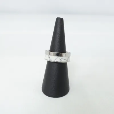 Ring (Silver, White) from Edelstahl Unknown metal