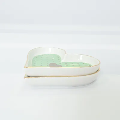 Serveringsskål (Grön, Vit) från DollarStore