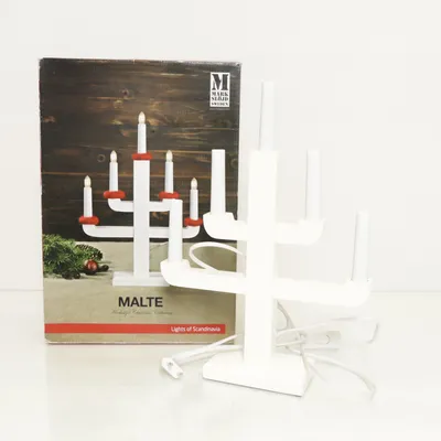 Elektrisk adventsljusstake (Vit) från Markslöjd