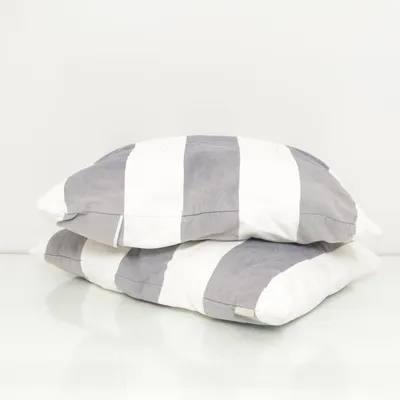 Prydnadskudde (Grå, Vit) från Linum Bomull