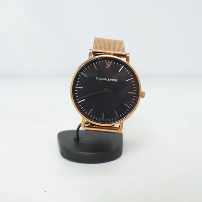 Wristwatch (Gold, Black) from Paul Valentine