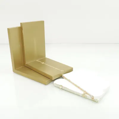 Bokstöd (Vit, Beige)