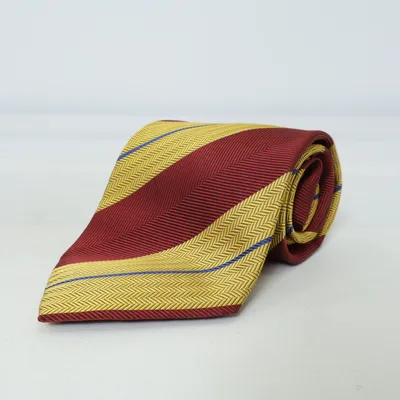 Krawatte (Rot, Gelb, Blau) von Ermano Seide