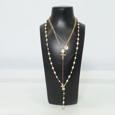 Ketting (Goud, Wit) van Fashion Jewelry Onbekend materiaal
