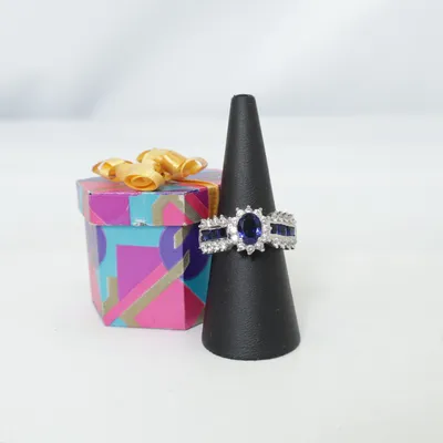 Ring (Blå, Silverfärgad) från Albrekts Guld Okänd metall