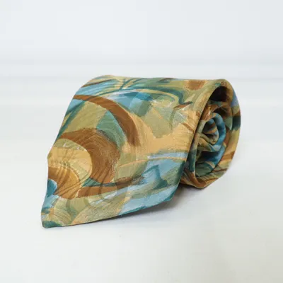 Tie (Yellow, Blue, Brown) from Charleston Silk