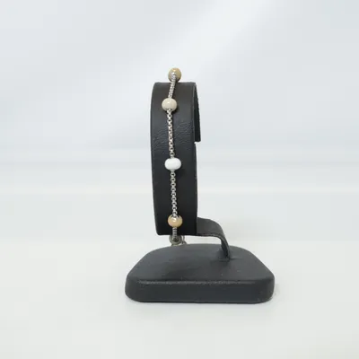 Armband (Silverfärgad, Vit, Brun) från Bud to Rose Okänd metall