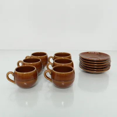 Cup (Brun Rand) from Höganäs Keramik