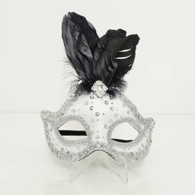 Maskerade masker (Hvid, Sort, Sølv)