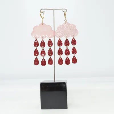 Örhängen (Rosa, Röd) från WOS Okänd metall