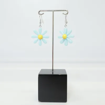 Örhängen (Blå, Gul) Okänd metall