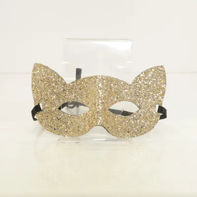 Maskeradmask (Guldfärgad, Svart)