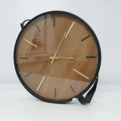 Wall clock (Brown, Black, Gold) from Sangtai