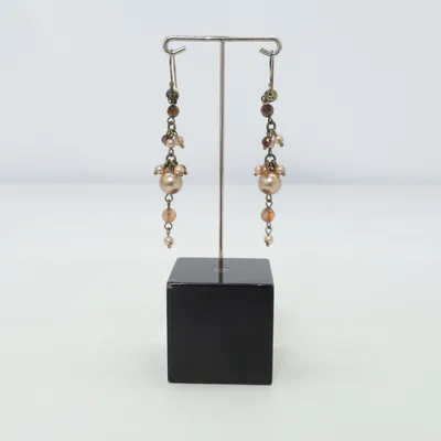 Boucles d'oreilles (Marron) Métal inconnu