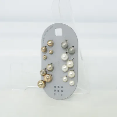 Earrings (Gold, White, Gray) from SIX Unknown metal