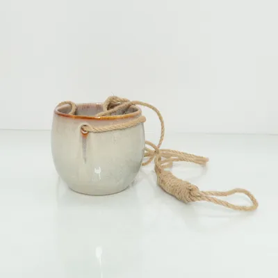 Hanging flower pot (Gray, Brown)