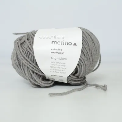 Garn (Grå) från Rico Design Ull, Merinoull