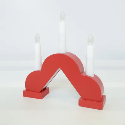 Bougeoir électrique de l'Avent (Rouge)
