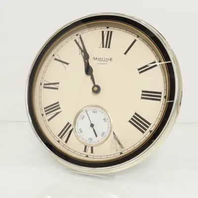 Väggklocka (Beige, Silverfärgad, Svart) från Moretime