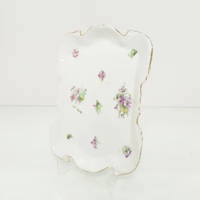 Tray (White, Multicolored) from Silesia