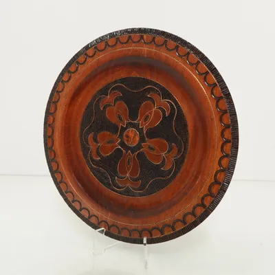 Väggtallrik (Brun, Svart)