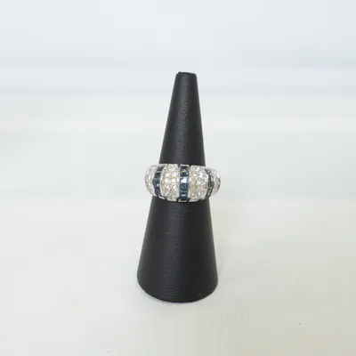 Ring (Silver, Blue) Unknown metal