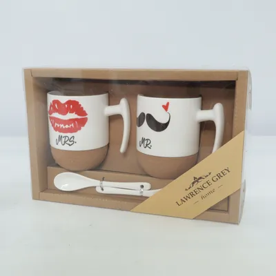 Mug (White, Brown, Multicolored) from Lawrence Grey Home