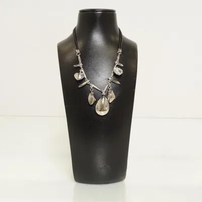 Halsband (Svart, Silverfärgad, Transparent) Okänd metall