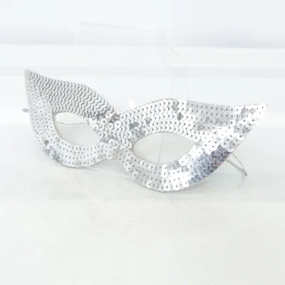 Masquerade-masker (Zilver, Blauw, Meerkleurig)