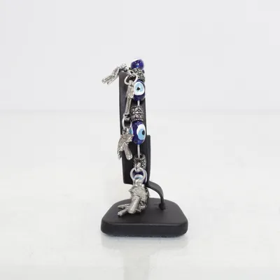 Armband (Blauw, Wit, Zilver) Onbekend materiaal