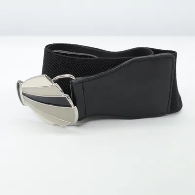Waist belt (Black, Silver) from Accessorize Elastane, Polyester, Polyurethane